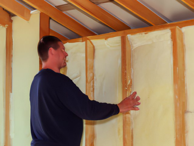 Attic insulation install